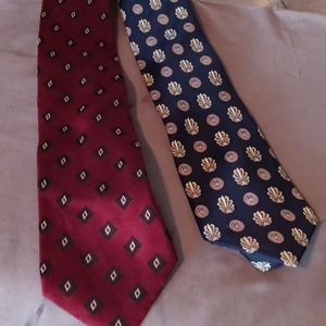 Bundle of Two 100% Silk Ties